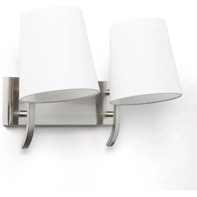 LEDKIA Lámpara de Pared Metal Eikho - 2 Pantallas de Tela - Iluminación Interior LEDKIA Lámpara de Pared Metal Eikho - 2 Pantallas de Tela - Iluminación Interior