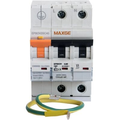 LEDKIA - MAXGE 2P - 32A - Protector Sobretensiones LEDKIA - MAXGE 2P - 32A - Protector Sobretensiones