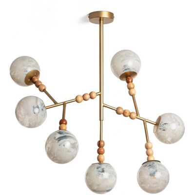 Marque Modèle - Lampe Suspendue en Métal et Verre - Lampe Suspendue - Publicité Marque Modèle - Lampe Suspendue en Métal et Verre - Lampe Suspendue - Publicité