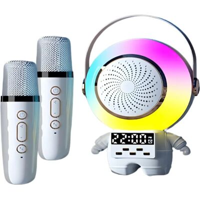 Altavoz Karaoke Bluetooth Astronauta Klack - Karaoke, Mic inalámbricos, Luz LED Altavoz Karaoke Bluetooth Astronauta Klack - Karaoke, Mic inalámbricos, Luz LED