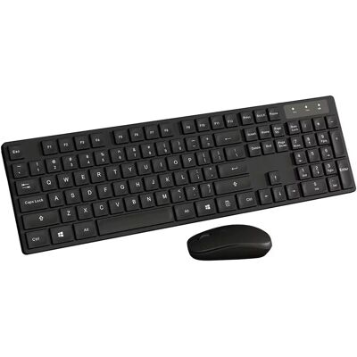 Set Teclado y Ratón Inalámbrico Klack K10C - Español, Negro Set Teclado y Ratón Inalámbrico Klack K10C - Español, Negro