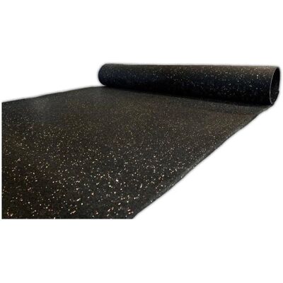 Suelo de Gimnasio Jardin202 - 8MM Negro 1,25m x 8m - Resistente al impacto y resbalones Suelo de Gimnasio Jardin202 - 8MM Negro 1,25m x 8m - Resistente al impacto y resbalones