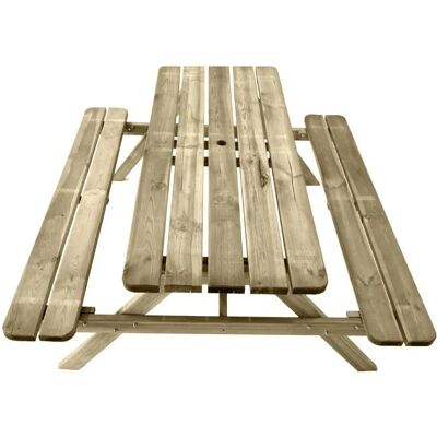Jardin202 Mesa de Picnic de Pino para 6-8 Adultos - Resistente y Estilo Clásico Jardin202 Mesa de Picnic de Pino para 6-8 Adultos - Resistente y Estilo Clásico