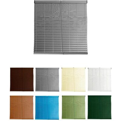 Jardin202 - Persianas de PVC - Gris - Horizontales, Control por Cordón Jardin202 - Persianas de PVC - Gris - Horizontales, Control por Cordón