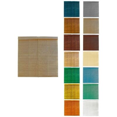 Persiana de Madera Alicantina con Polea Metálica - Estor Enrollable para Ventanas, Puertas - 97x105cm - Ocre Persiana de Madera Alicantina con Polea Metálica - Estor Enrollable para Ventanas, Puertas - 97x105cm - Ocre