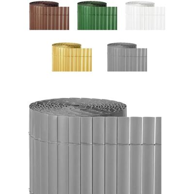 Cañizo PVC Doble Cara 1600gr/m² - Resistente a los Rayos UV - 2x3m (Gris) - Valla oculta Cañizo PVC Doble Cara 1600gr/m² - Resistente a los Rayos UV - 2x3m (Gris) - Valla oculta
