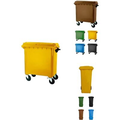 Jardin202 Contenedor Amarillo de Reciclaje - 1100L Jardin202 Contenedor Amarillo de Reciclaje - 1100L
