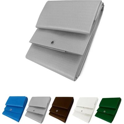 Toldo Reforzado Impermeable Lona Multiusos - 8x12M - Gris Toldo Reforzado Impermeable Lona Multiusos - 8x12M - Gris