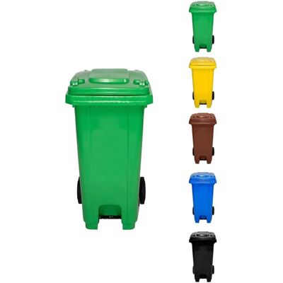 Jardin202 Cubo Industrial de 120L Verde con Pedal y Ruedas - Contenedor de Basura Comercial Jardin202 Cubo Industrial de 120L Verde con Pedal y Ruedas - Contenedor de Basura Comercial