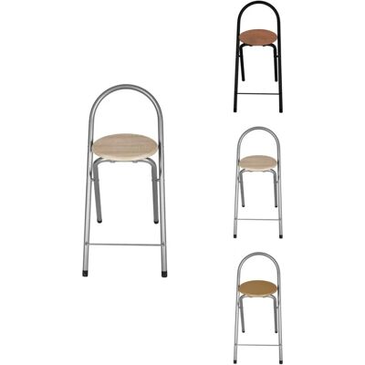 Taburete Plegable de Cocina Jardin202 con Reposapiés - Plata, Haya - Asiento Multifuncional Ahorra Espacio Taburete Plegable de Cocina Jardin202 con Reposapiés - Plata, Haya - Asiento Multifuncional Ahorra Espacio