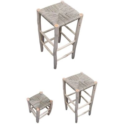 JARDIN202 Banco de Esparto Hecho a Mano - 70x35/40x35 cm Rústico JARDIN202 Banco de Esparto Hecho a Mano - 70x35/40x35 cm Rústico