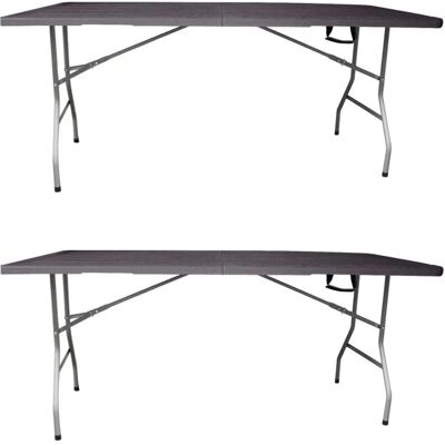 Jardin202 - 180x70x74 cm - Branco - Superfície de resina com pés de aço - Folding Table Jardin202 - 180x70x74 cm - Branco - Superfície de resina com pés de aço - Folding Table