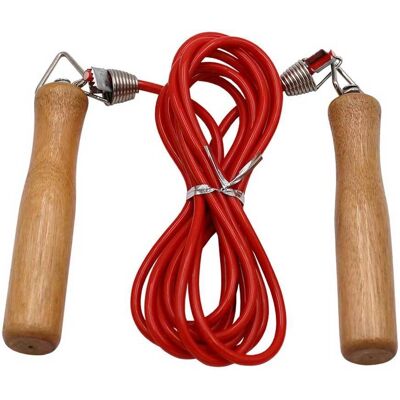 SOFTEE Springtouw met houten handvat - 250 cm SOFTEE Springtouw met houten handvat - 250 cm