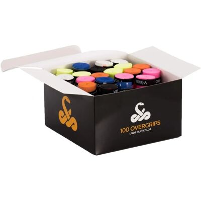 Overgrips Vibor-A Colorés 100 Unités - Prise & Durabilité - Publicité Overgrips Vibor-A Colorés 100 Unités - Prise & Durabilité - Publicité