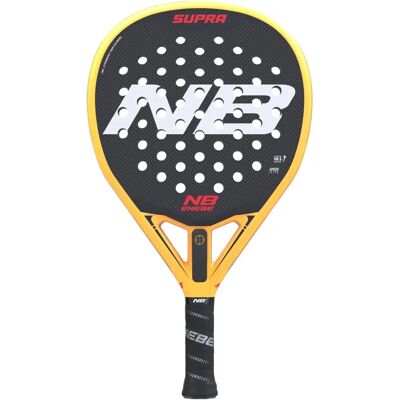 Enebe Supra 3K - Forme en goutte 355g - Raquette de padel - 2024 - Publicité Enebe Supra 3K - Forme en goutte 355g - Raquette de padel - 2024 - Publicité