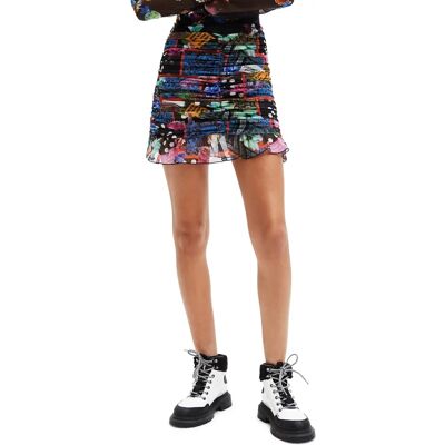 Desigual M Vícebarevná úzká sukně - Sukně Desigual M Vícebarevná úzká sukně - Sukně