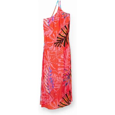 Robe Maxi Asymétrique Orange Desigual Kawai - Tenue d'été plage Robe Maxi Asymétrique Orange Desigual Kawai - Tenue d'été plage