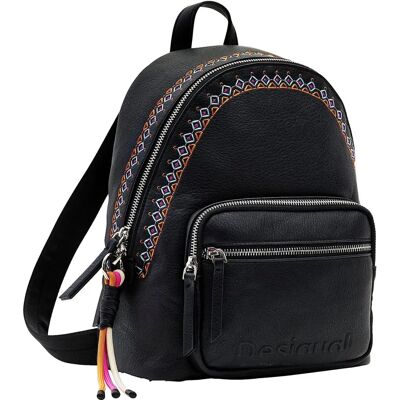 Desigual Black Zippered Backpack - Casual - 24x30x12 cm Desigual Black Zippered Backpack - Casual - 24x30x12 cm