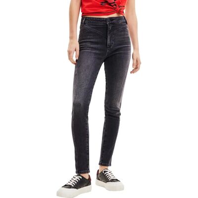 Desigual Zwarte Skinny Jeans - Geborduurde Details Desigual Zwarte Skinny Jeans - Geborduurde Details