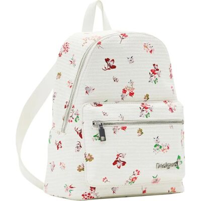 Desigual Sac à Dos Mini Floral Blanc - Sac à Dos Desigual Sac à Dos Mini Floral Blanc - Sac à Dos