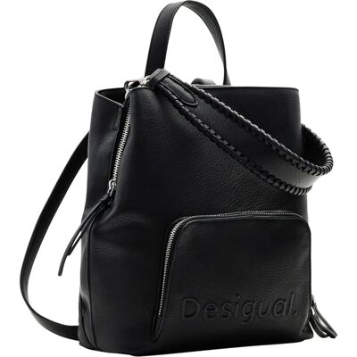 Desigual Zaino Mini Effetto Pelle Nero - Zaino Desigual Zaino Mini Effetto Pelle Nero - Zaino