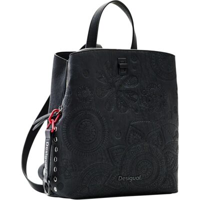 Czarny haftowany plecak Desigual - Akcesoria casual Czarny haftowany plecak Desigual - Akcesoria casual