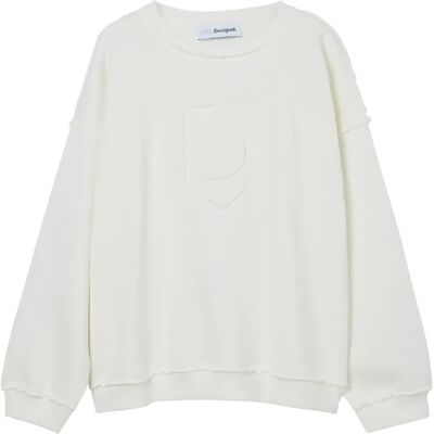 DESIGUAL - Isotype Relief - Blanco - 6 Años - Sudadera DESIGUAL - Isotype Relief - Blanco - 6 Años - Sudadera