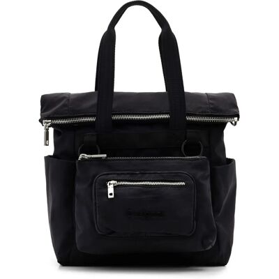 Desigual Mini Voyager Modular Basique Sac à Main/Sac à Dos Noir pour Femmes Unisexe Desigual Mini Voyager Modular Basique Sac à Main/Sac à Dos Noir pour Femmes Unisexe