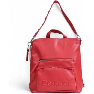 Mochila de Mujer Desigual - Cuero Sintético - Modelo Elegante - Rojo - Mochila Mochila de Mujer Desigual - Cuero Sintético - Modelo Elegante - Rojo - Mochila