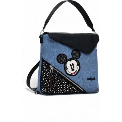 Desigual Mickey Mouse Denim Backpack - Casual - Blue Desigual Mickey Mouse Denim Backpack - Casual - Blue