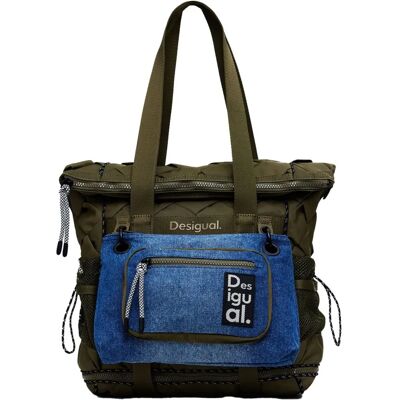 Desigual Green Tote Bag - Casual Polyamide Backpack Desigual Green Tote Bag - Casual Polyamide Backpack
