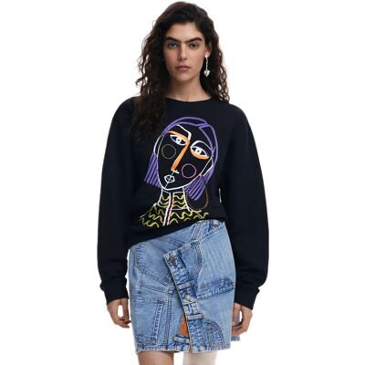 Desigual Modèle 25SWSK08 - Sweatshirt - Noir Desigual Modèle 25SWSK08 - Sweatshirt - Noir