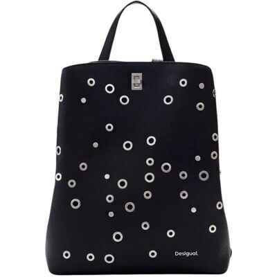 Zaino donna Desigual - Anelli in argento - Nero - Casual Zaino donna Desigual - Anelli in argento - Nero - Casual