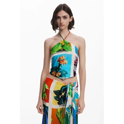 Desigual - BotanicalCardTop - EcoVero Viskóza - Botanický potisk - Top Desigual - BotanicalCardTop - EcoVero Viskóza - Botanický potisk - Top