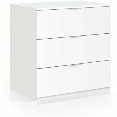 Cómoda Blanca 3 Cajones - Mueble con 3 cajones Cómoda Blanca 3 Cajones - Mueble con 3 cajones