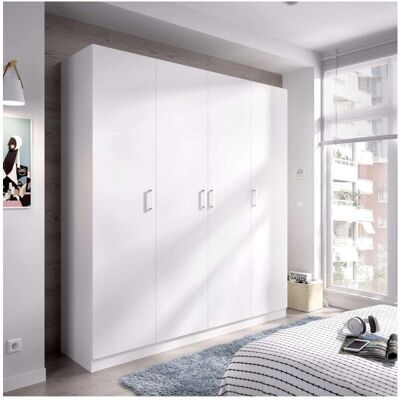 DKT Armario Blanco 215cm - 4 Puertas Armario DKT Armario Blanco 215cm - 4 Puertas Armario