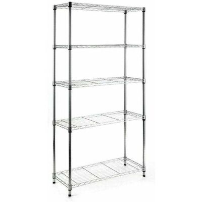 KITCLOSET Estantería Metálica Gris - 5 Baldas Regulables - 180x90x35 cm - Estantería KITCLOSET Estantería Metálica Gris - 5 Baldas Regulables - 180x90x35 cm - Estantería