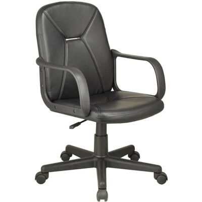 Adec Genesis Sillón Giratorio en Simil Piel Negro - Silla de Oficina Adec Genesis Sillón Giratorio en Simil Piel Negro - Silla de Oficina