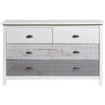 Mkric Cómoda Amor de pino - 6 cajones vintage rústico Mkric Cómoda Amor de pino - 6 cajones vintage rústico