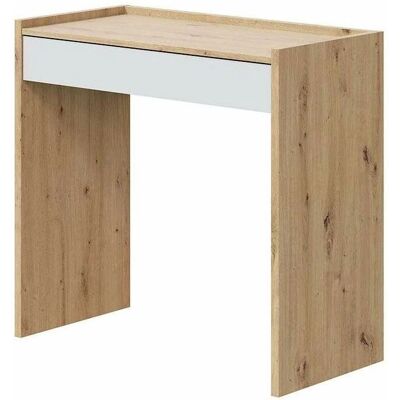 FRS Mesa escritorio Luka - Roble y Blanco Artik - 77x82x40 cm FRS Mesa escritorio Luka - Roble y Blanco Artik - 77x82x40 cm