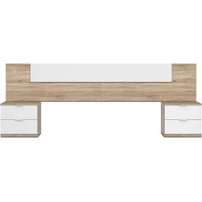 Conjunto de cama FRS Noon Plus - Roble/blanco artic Muebles de dormitorio Conjunto de cama FRS Noon Plus - Roble/blanco artic Muebles de dormitorio