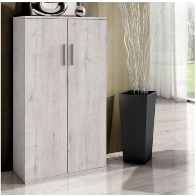 Impt-home-design Ariadna Armario zapatero 2 puertas en color ártico - Mueble de almacenamiento Impt-home-design Ariadna Armario zapatero 2 puertas en color ártico - Mueble de almacenamiento