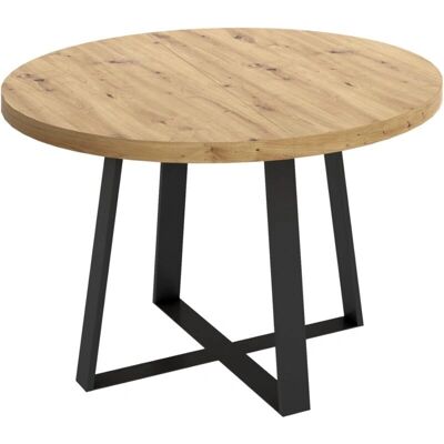 DKT - Mesa de comedor redonda extensible - Acabado Nordic DKT - Mesa de comedor redonda extensible - Acabado Nordic