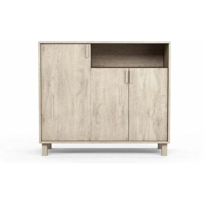 Herdasa - Armario Zapatero Entrada - Roble Claro - 3 Puertas - 88cm Alto Herdasa - Armario Zapatero Entrada - Roble Claro - 3 Puertas - 88cm Alto