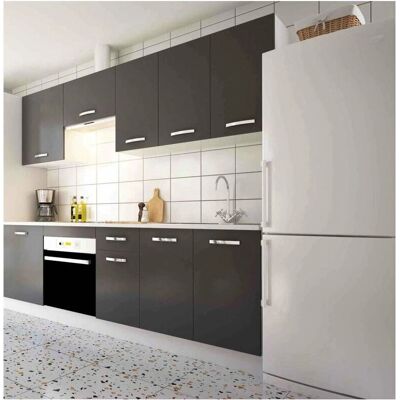 Md Block - Cocina completa 240 cm Gris Paris - Gris Paris - 240 cm - Kitchen cabinet set Md Block - Cocina completa 240 cm Gris Paris - Gris Paris - 240 cm - Kitchen cabinet set