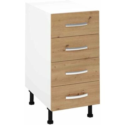 MD BLOCK Mueble de Cocina - Roble Albar, 4 Cajones, 83x40x58cm MD BLOCK Mueble de Cocina - Roble Albar, 4 Cajones, 83x40x58cm