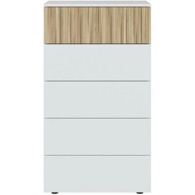 FRS Sinfonier 5 Cajones Tempo Blanco/Natural - Cómoda FRS Sinfonier 5 Cajones Tempo Blanco/Natural - Cómoda