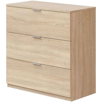 FRS - Cómoda 3 cajones - Roble Canadian - 80x77x38 cm - Chest of drawers FRS - Cómoda 3 cajones - Roble Canadian - 80x77x38 cm - Chest of drawers