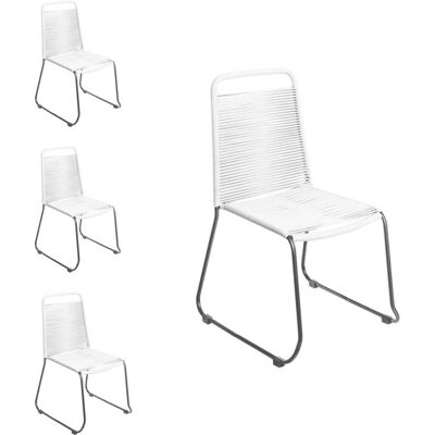Lolahome Modelo Antea Sillas de Jardín Apilables Blancas - Muebles de Jardín Lolahome Modelo Antea Sillas de Jardín Apilables Blancas - Muebles de Jardín