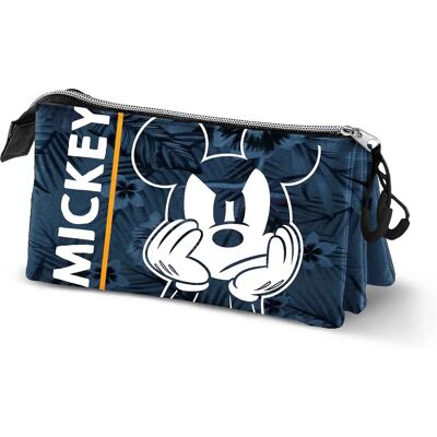 Trousse Triple Mickey Mouse Bleue - Trousse Trousse Triple Mickey Mouse Bleue - Trousse